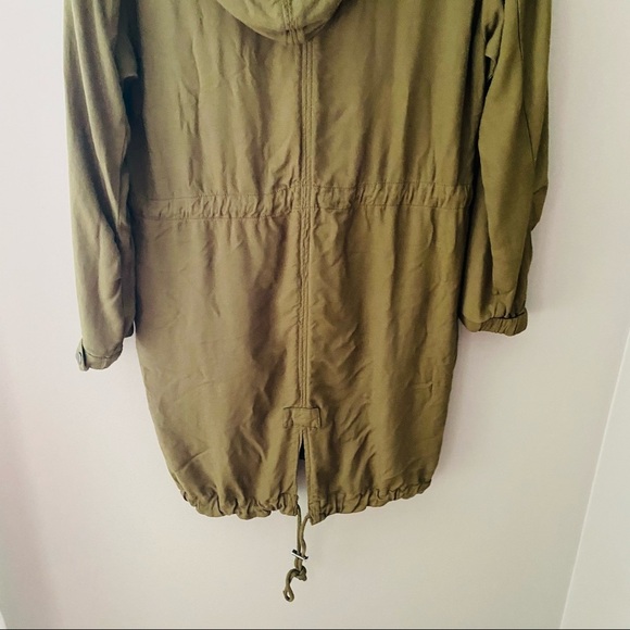 Love Tree Long Zip Up Jacket Green Sz Small - Picture 9 of 14